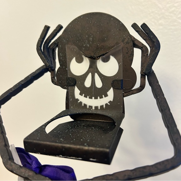 Vintage PartyLite Halloween Skeleton Mr. Bones Sticks Dog Votive Holders - Picture 7 of 11